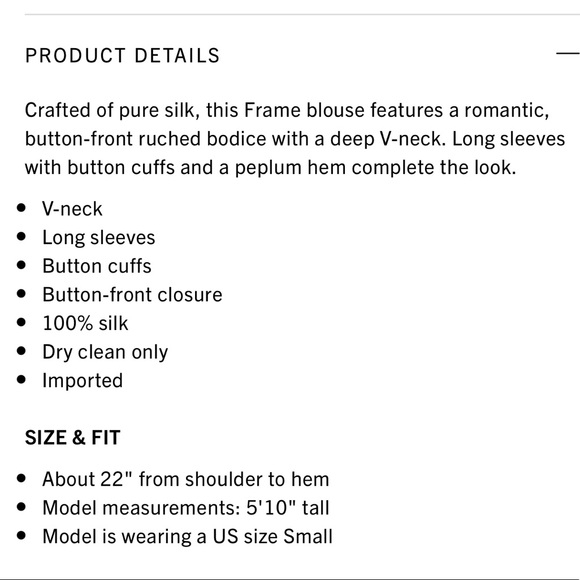 Frame Ruched V-Neck Silk Blouse Off White Large- New - Picture 13 of 14